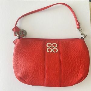 Red-Orange Coach wristlet